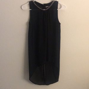 Chloe K-Nordstrom Black High Low Tank